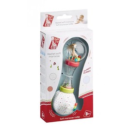 Sophie la Girafe Organic Soft Maracas Textured Baby Rattle Toy, Easy to Grip Baby Sensory Toy, Suitable for 3 months+