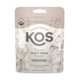 KOS Organic Lion's Mane Powder - Natural Nootropic Superfood - Vegan Functional Mushroom, Plant Based, USDA Certified, Non-GMO, Soy & Gluten-Free - 104 Servings