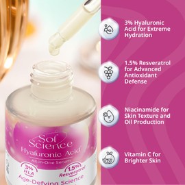 All-in-One Face Serum – Hydrating Serum with Vitamin C and Collagen for Smoother, Firmer-Looking Skin