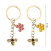 2 Pieces Bee Keychains, Animal Shape Keychains, Creative Keychains, Honeycomb