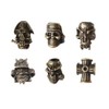 6pcs Knife Paracord Lanyard Ropes Alloy Skull and Cross Beads,EDC