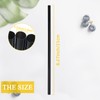 KTOJOY Disposable Drinking Plastic Straws, 8.26" Long, 0.23'' Diameter, Black,
