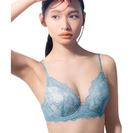 Wing/Wacoal CB4000 Women's Bra with 3D Appearance, Plump Decollete, Beautiful Cleavage, Reduces Bra Slipping, Float, Highlight Bra, Bra, Bu, C65
