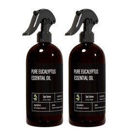 Spa Sense Pure Eucalyptus Oil Shower Mist and Steam Room Spray - Room Spray and Eucalyptus Spray for Shower - Premium Aromatherapy Eucalyptus Essential Oil Spray - 8 Ounce, 2 Pack