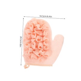 Baluue 2pcs Double Sided Loofah Exfoliating Mitt Bath Body Scrubber with Soft and Textured Sides for Deep Cleansing Suitable for Adult Use for Independent Shower Routine