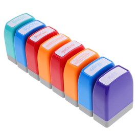 OHPHCALL 8pcs Colorful Teacher Stamps Set for Grading Creative Feedback Student Motivation Safe Materials Unique Designs for Classroom Homeschool Activities