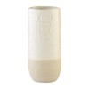 Mud Pie Textured Mom Vase, Love, White