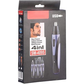 Kit de recortador de nariz - Recortador de depilación facial eléctrico recargable para orejas, nariz, barba, cejas, barba