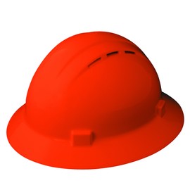 ERB 19437 Americana Full Brim Vent Mega Ratchet Hi-Viz, Size: 6 1/2 - 8, Orange