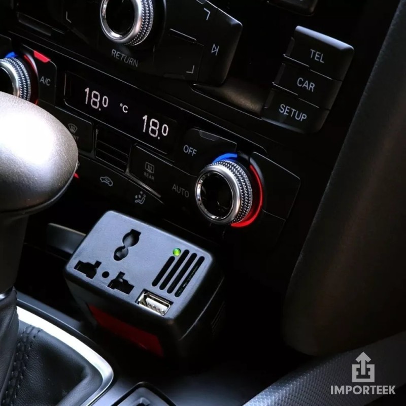 Importeek Inversor Corriente Automotriz Coche 150w Usb 12v A 110v