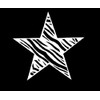 Vinyl Zebra Print Star Die Cut Sticker - 5.5"