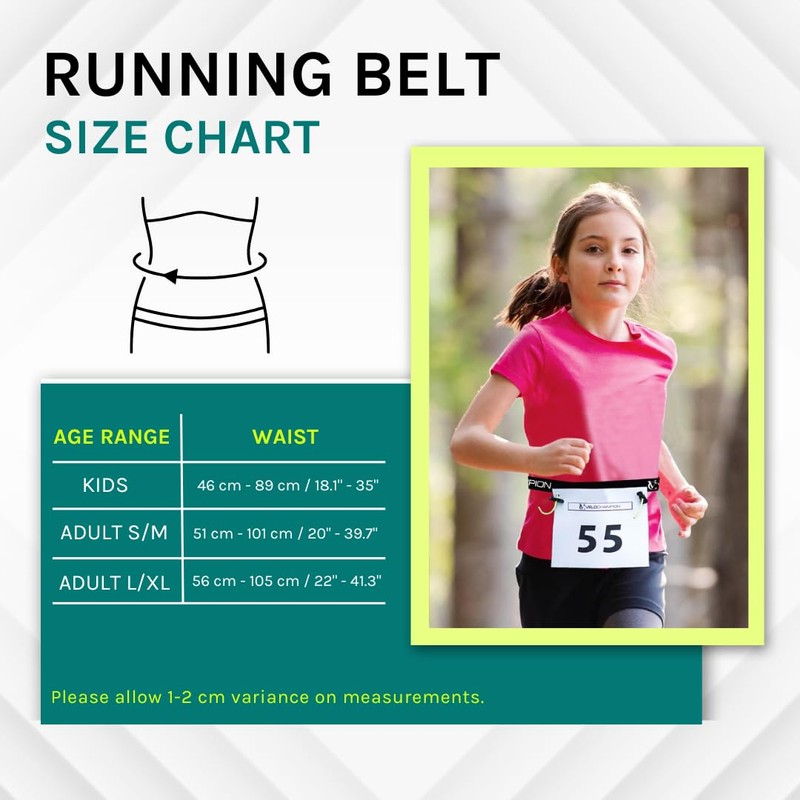 Adjustable Elastic Triathlon, Marathon, Running Sports Number Belt with Clip