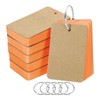 PATIKIL 3.5" x 2" Blank Flash Cards with Rings, 300