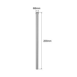 sourcing map 2 Pcs Linear Motion Rod Shaft Guide 8mm x 200mm (0.315" x 7.87") Hardened Chrome Plated Steel Linear Rail Rod for 3D Printer, CNC Machine