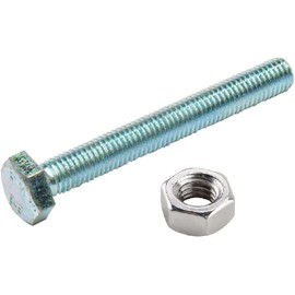 Merriway BH02278 (6 Pcs) Steel Hex Head Bolts with Nuts M5 x 40mm - Pack of 6 Pieces