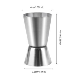 Stainless Steel Shot Measure - Double Jigger Cocktail Drink Measures for Spirits Bar(15ml 30ml)