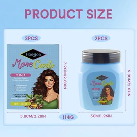 Locken Products, Hair Care Cream, Cream for Curly Hair, Improves Dry and Frizzy Hair, Moisturising, Non-Greasy, for Weak, Dry, Damaged Hair (2 x 114 g)