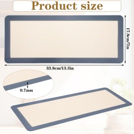4 Pcs Small Silicone Baking Mats Compatible with Harvest Right Freeze Dryer, Reusable Silicone Drying Mat, Non Stick Silicones Liners Sheets for Kitchen Baking Trays (Grey, S, 13-5/16 ''x 7")