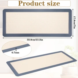 4 Pcs Small Silicone Baking Mats Compatible with Harvest Right Freeze Dryer, Reusable Silicone Drying Mat, Non Stick Silicones Liners Sheets for Kitchen Baking Trays (Grey, S, 13-5/16 ''x 7")