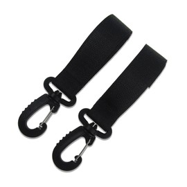 Stroller Carabiner Clip | 360-degree Rotating Bag Clips | Rotating Stroller Bag Fixed Large Hooks for Your Hands