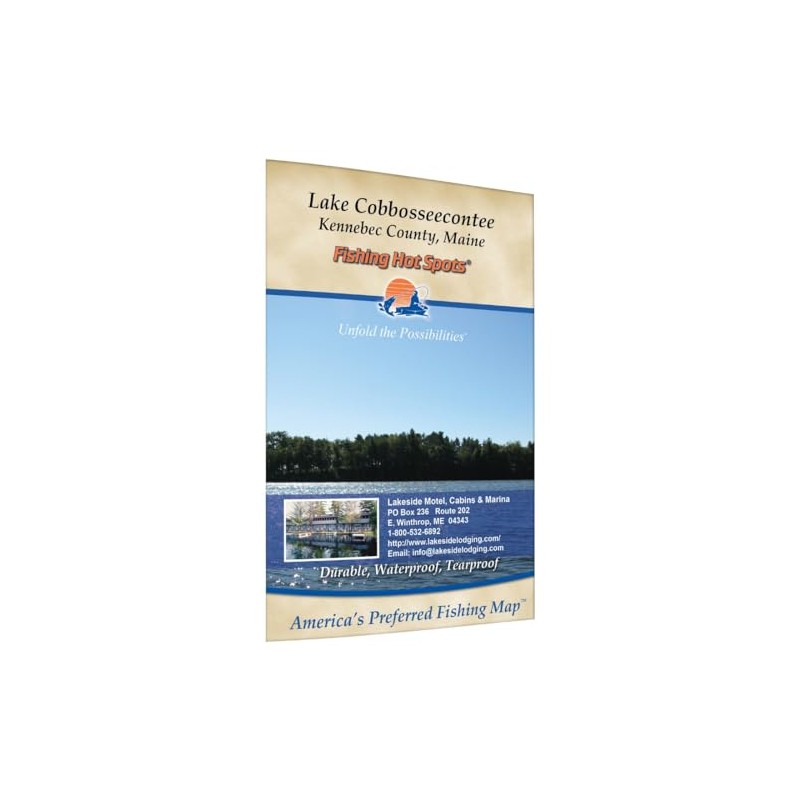 Cobbosseecontee Lake Fishing Map