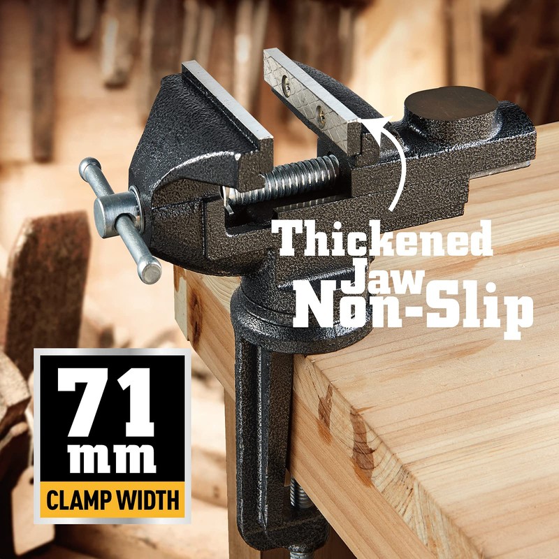 Updated Table Vise 3.2‘’ Constructed with Cast Steel, Clamp on