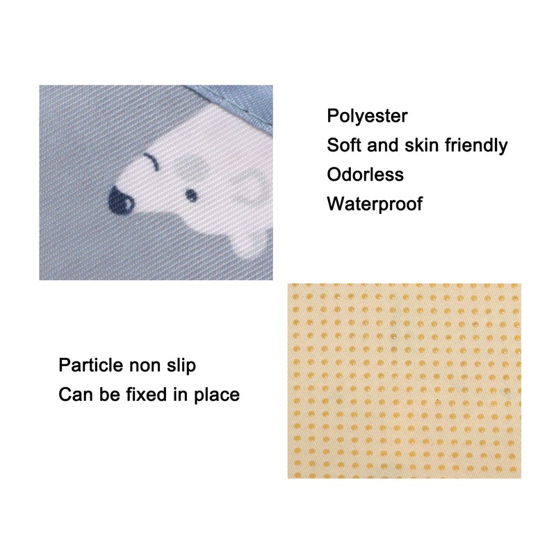 Waterproof Food Spill Mess Mat Portable Cute Cartoon Animal Pattern