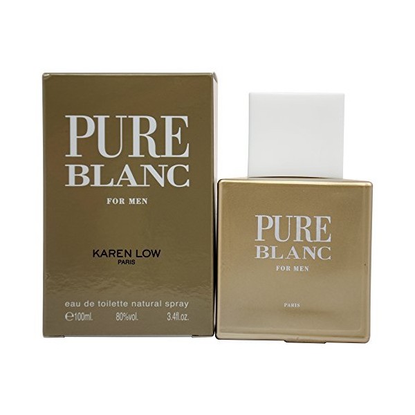 Karen Low Pure Blanc Eau De Toilette Spray for Men, 3.4 Ounce by Karen Low