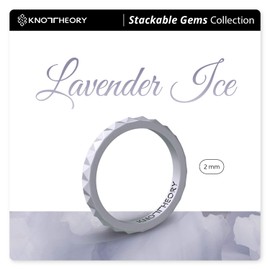 Knot Theory - Anillo de silicona para mujer, diseño de pirámide, color morado