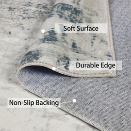 Famibay Entrance Carpet Runner Door Mats Indoor Non Slip Washable Runner Rug Kitchen Carpet Floor Mat for Hallway Entryway Kitchen Laundry Room Living Room