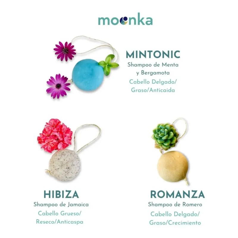 Moonka -shampoo Sólido Coco Rizos Definidos Bye Frizz 90g