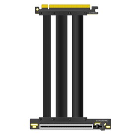 GLOTRENDS 150mm PCIe 5.0 X16 Riser Cable, 0 to 90 Degree Conversion, Compatible with PCIe 5.0/4.0 GPUs, Such as RTX5090, RTX4090, RX8900, RX7900, etc (PCIE50-X16-150MM-0090D)