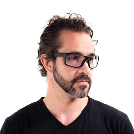 VITENZI Bifocal Safety Glasses with Readers Wrap Around Sport Magnifying Safety Reading Protective Goggles Palermo in Black 2.50