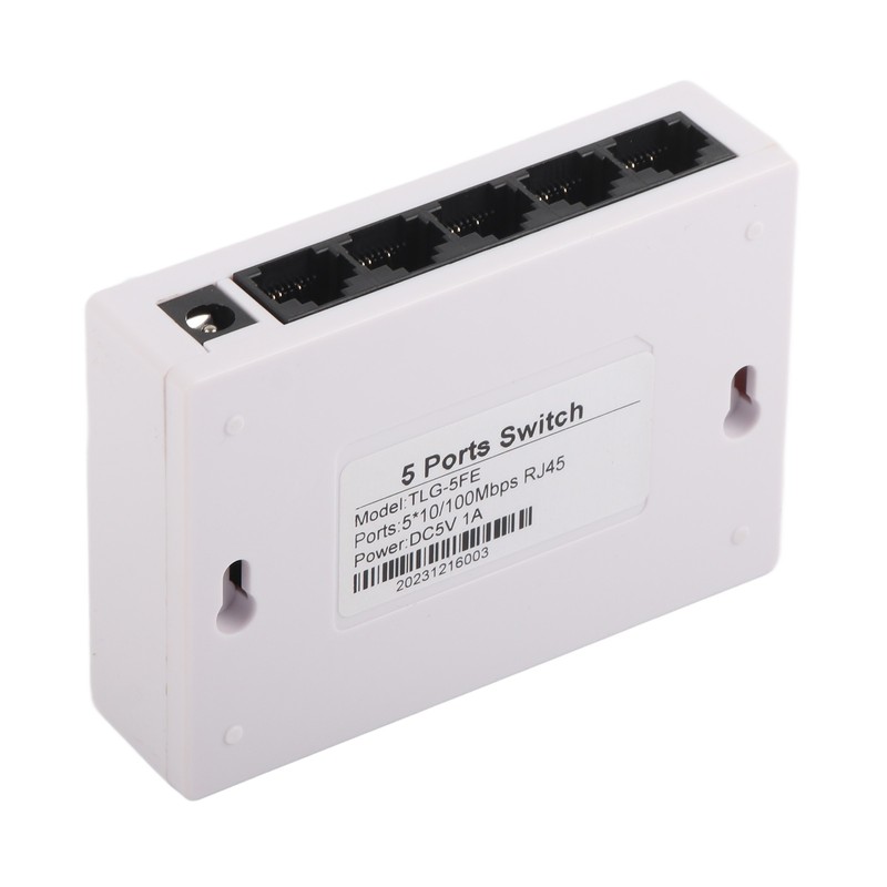 5 Port 10/100Mbps Ethernet Switch Plug and Play Unmanaged Home