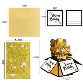 Pop Up Birthday Card, 3D Happy Birthday Greeting Card with a Funny & Sweet Design, Thoughtful Keepsake for Men, Women, Mom, Dad, Son, Daughter, Friends - Envelope Included