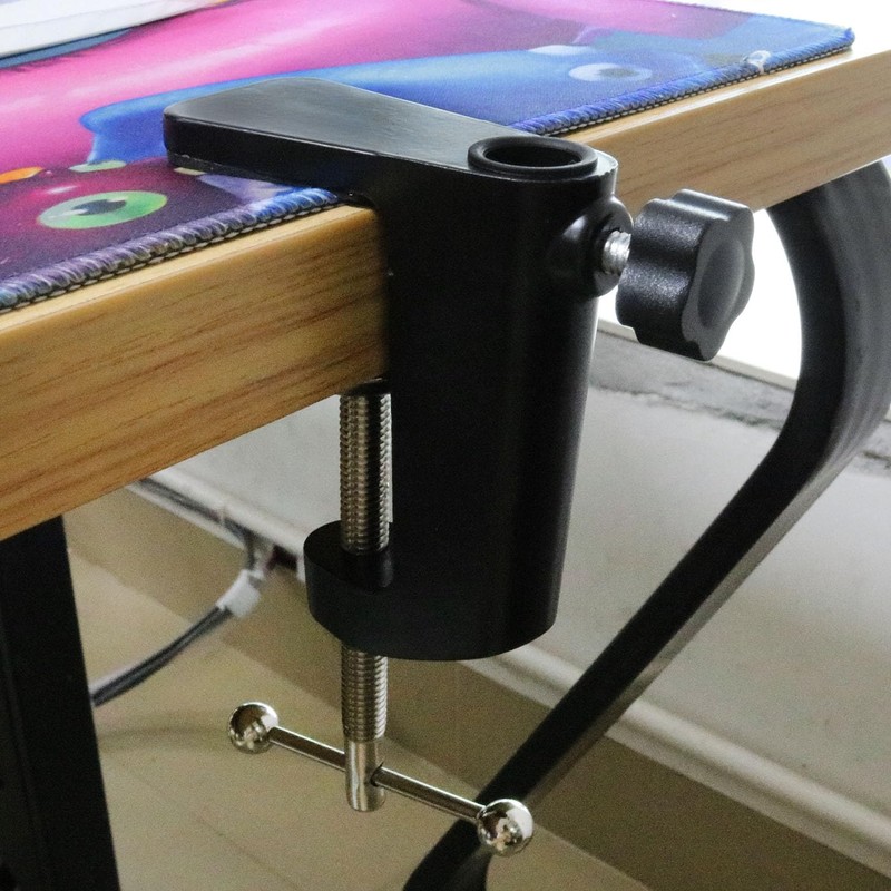 AYLIFU 1PCS Black Aluminum Alloy Desk C-Clamp Desk Light Mounting