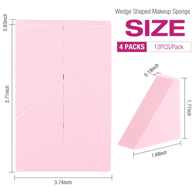 WSYUB Makeup Sponges Wedges, Disposable Makeup Applicator Cosmetic Wedges Sponges