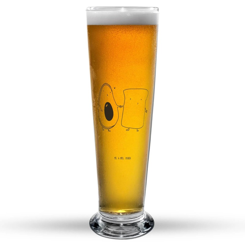Mr. & Mrs. Panda Bierglas Avocado Toast - Geschenk, Verlobt,