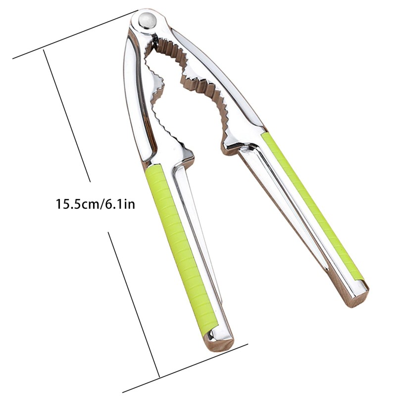 Kunovo Nutcracker for Nuts,Nut Cracker Tool for Walnut,Pecan,Macadamias,Hazelnuts, Almonds, Lobster,Crab（Green）