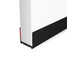 LCGAOYA Weather Stripping Door Seal, 39” Length Cuttable Door Draft Stoppers for Bottom of Door, Strong Adhesive Door Sweep for Exterior and Interior Doors,Black