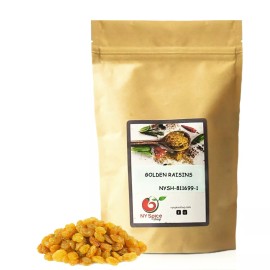 NY Spice Shop Golden Raisins, Crunchy, Seedless, Dried Fruit - 1 pound