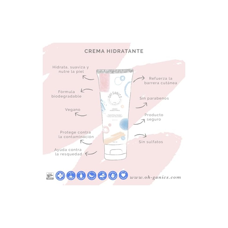 OH! GANICS Crema Hidratante Para Bebés de 250 gr Nutrición
