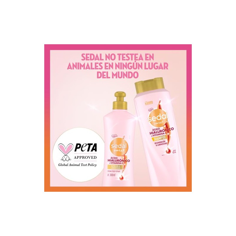 Sedal Shampoo Acido Hialuronico y Vit C, Botella 620ml