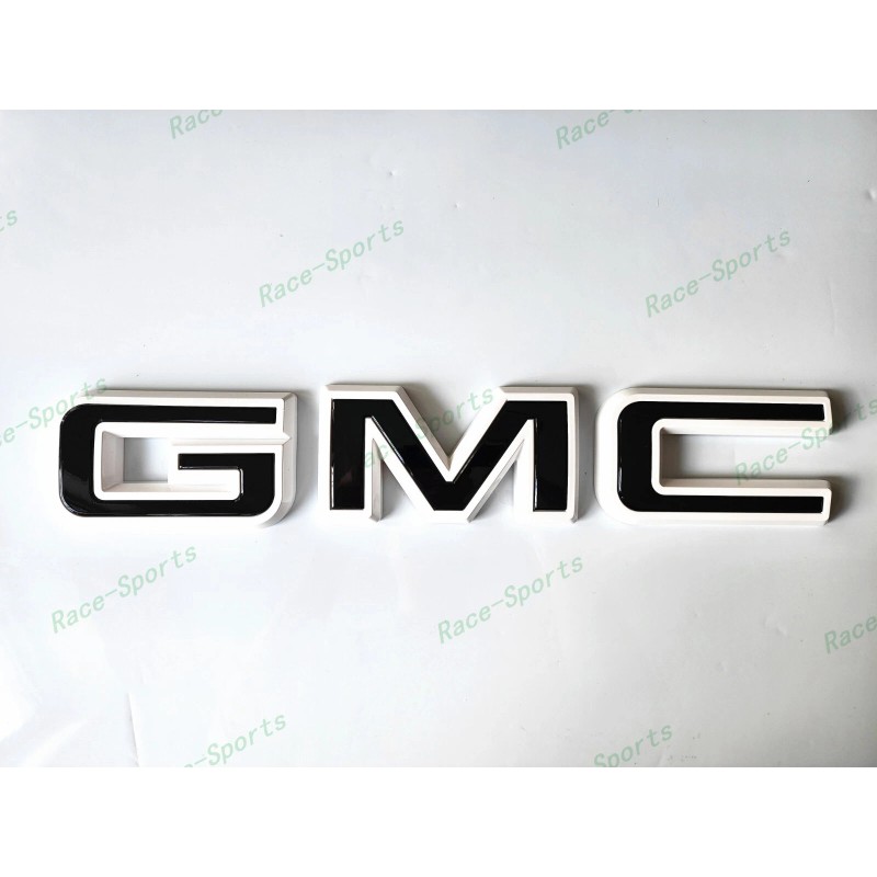 Auto GMC OVERLAY Front Rear White Black GMC Emblem 2019+