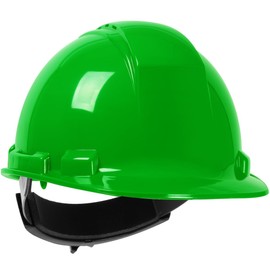 Dynamic Whistler Cap Style Vented Hard Hat, HDPE Shell, ANSI Type 1, Class C, 4-Point Suspension, Wheel Ratchet Adjustment, Lime (280-HP241RV-45)