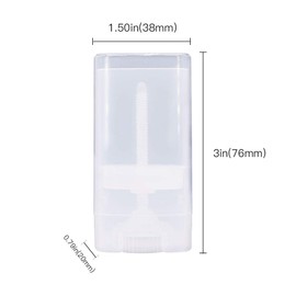 Healthcom 30 Pcs 15ml Plastic Deodorant Containers 0.5 Oz Oval Lip Balm Tubes Twist-up Filling Stick Refillable Empty Plastic Tube for Lipstick Crayon Chapstick DIY Lipstick Solid Deodorant Bar(Black)