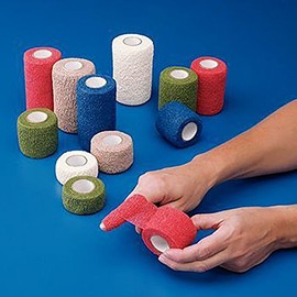 Co-Flex Cohesive Flexible Bandage, Tan, 1-1/2" x 5 yd. (3.8 cm x 4.6 m), 48 Rolls