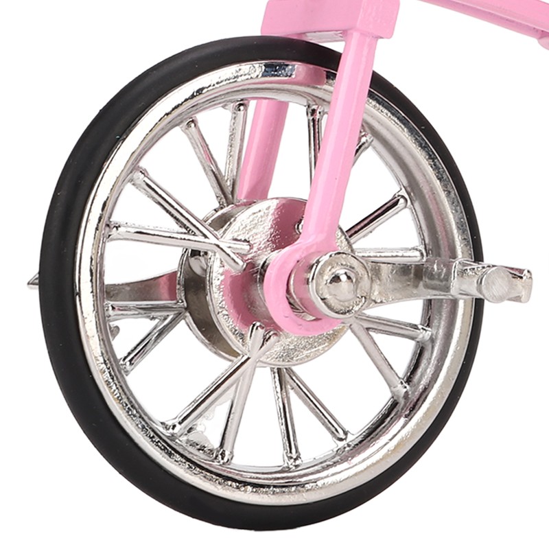 Pink Look Toy Tricycle Model Simulated Design Tricycle Ornament Wear