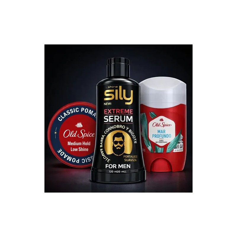 Kit Cera Old Spice Desodorante Mar Profundo Serum Barba Bigo
