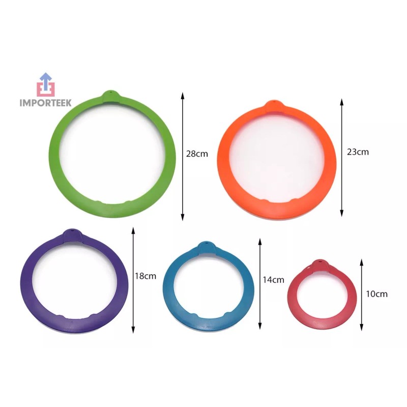 Importeek Kit 5 Tapas Sellado Al Vacio Reutilizables Cocina Comida